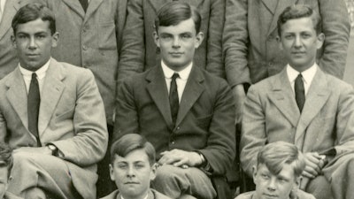 This 1930 photo, provided by the Sherborne School in Sherborne, England, shows members of Westcott House, including Alan Turing, center.