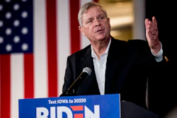 Tom Vilsack speaks at a campaign stop for Democratic presidential candidate Joe Biden in Burlington, Iowa, Jan. 31, 2020.