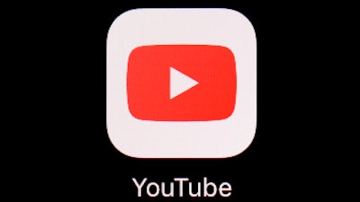 This March 20, 2018, file photo shows the YouTube app on an iPad.