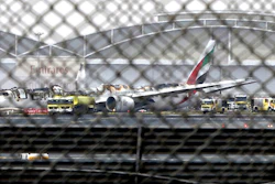 In this Aug 3, 2016, file photo, a damaged Boeing 777 after it crash-landed in Dubai.