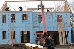 In this Jan. 4, 2019, file photo, work continues on a plan of new homes in Franklin Park, Pa.