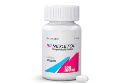 This undated photo shows the cholesterol-lowering drug Nexletol.