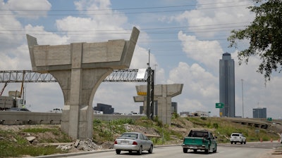Construction on the Interstate 69 and Interstate 610 interchange in Houston, July 11, 2019.