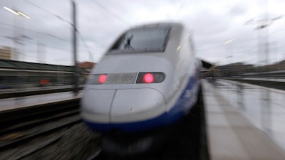 TGV high-speed train at Saint-Charles station, Marseille, May 14, 2018.