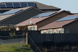 Solar panels on rooftops of a housing development in Folsom, Calif., Feb. 12, 2020.