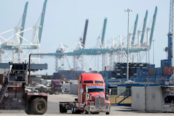 Truck leaving the docks at PortMiami, Feb. 14, 2020.