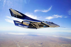 Virgin Galactic's VSS Unity during a supersonic flight test, May 29, 2018.