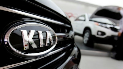 Kia vehicle at its showroom in Seoul, Oct. 23, 2009.