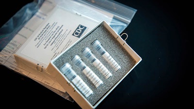 The U.S. Centers for Disease Control and Prevention's laboratory test kit for the new coronavirus.