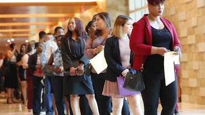 Applicants at a job fair at the Seminole Hard Rock Hotel & Casino, Hollywood, Fla., June 4, 2019.