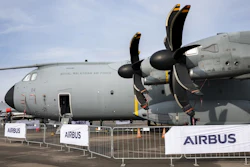 Airbus A400M airlifter at the Singapore Airshow, Feb. 12, 2020.