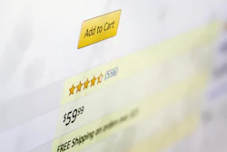 A customer rating for a product for sale on Amazon.com is displayed on a computer screen, Dec. 16, 2019, in New York.