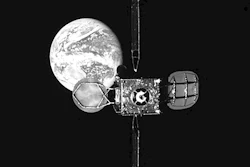 The Intelsat 901 satellite as the Mission Extension Vehicle-1 approaches it in orbit around the Earth, Feb. 25, 2020.