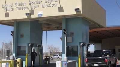 Traffic crosses from Mexico into the United States at a border station in Santa Teresa, N.M., March 2012.
