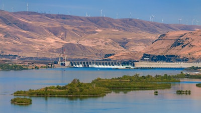 The John Day Dam on the Columbia River near Rufus, Ore.