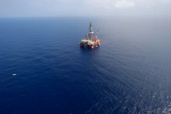 The Centenario deep-water drilling platform off the coast of Veracruz, Mexico, Nov. 22, 2013