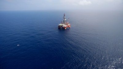The Centenario deep-water drilling platform off the coast of Veracruz, Mexico, Nov. 22, 2013