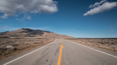 Highway leading to Crater National Monument, Idaho.