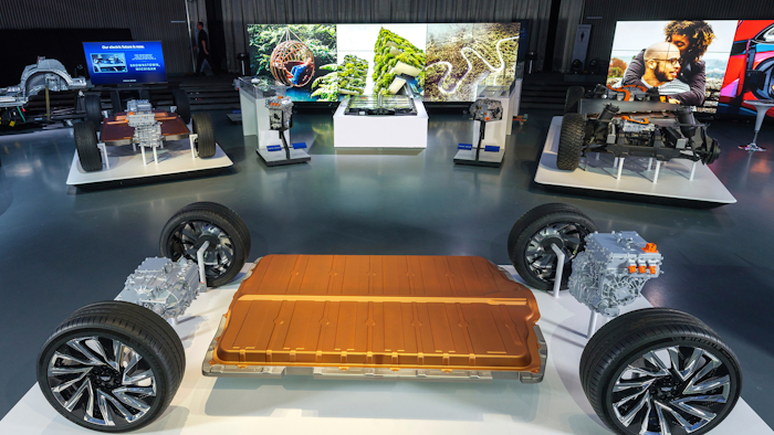 GM's all-new modular platform and battery system, Ultium, at the Design Dome on the GM Tech Center campus in Warren, Mich., March 4, 2020.