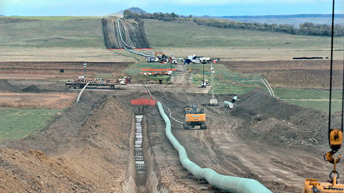 Construction on the Dakota Access Pipeline, Oct. 2016.