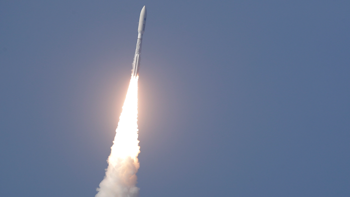 A United Launch Alliance Atlas V rocket lifts off from Cape Canaveral Air Force Station, March 26, 2020.
