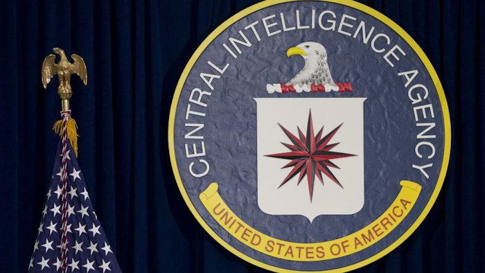 The seal of the Central Intelligence Agency at CIA headquarters in Langley, Va., April 13, 2016.