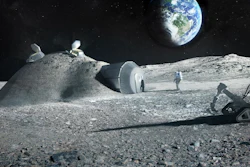 Future moon bases could be built with 3D printers that mix materials such as moon regolith, water and astronauts' urine.