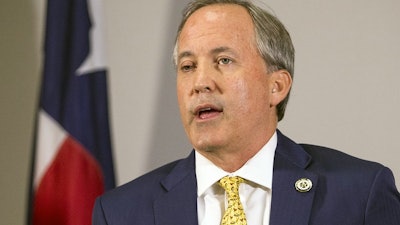 Texas Attorney General Ken Paxton at a news conference in Austin, May 1, 2018.