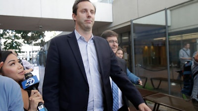 Anthony Levandowski leaves a federal courthouse in San Jose, Aug. 27, 2019.