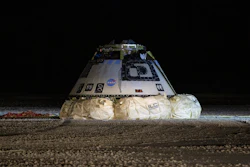 Boeing Starliner spacecraft after it landed in White Sands, N.M., Dec. 22, 2019.