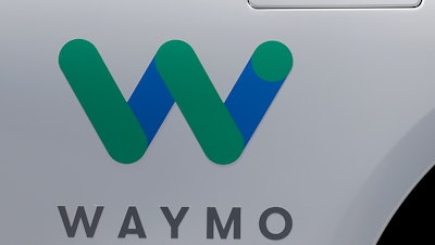 The door of a Waymo car at the Google I/O conference in Mountain View, Calif., May 8, 2018.
