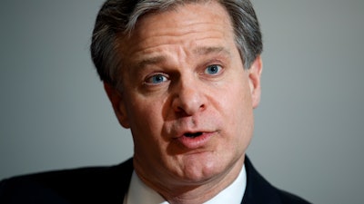 FBI Director Christopher Wray during an interview in Washington, Dec. 9, 2019.
