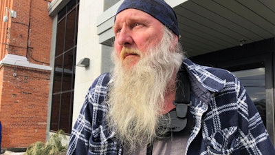 Ray Kemble speaks with reporters outside the Susquehanna County Courthouse, Montrose, Pa., Feb. 4, 2018.