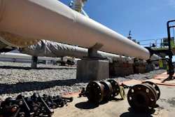Nuts, bolts and fittings ready to be added to the east leg of the pipeline near St. Ignace, Mich., June 8, 2017.