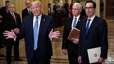 President Donald Trump on Capitol Hill, March 10, 2020.