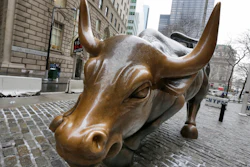 The Charging Bull sculpture by Arturo Di Modica in New York's Financial District, Feb. 7, 2018.