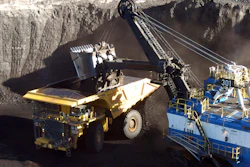 Mechanized shovel loads coal at the Spring Creek mine near Decker, Mont., Nov. 15, 2016.