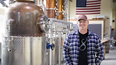 Chad Butters, founder of Eight Oaks Farm Distillery, at their facility in New Tripoli, Pa., March 16, 2020.