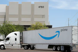 Amazon shipping truck at a fulfillment center in Phoenix, July 17, 2019.