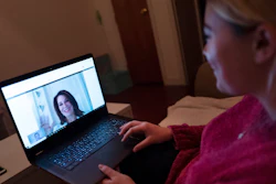 A patient during a telemedicine video conference with Dr. Deborah Mulligan, Jan. 14, 2019, in Brooklyn.