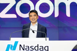 Zoom CEO Eric Yuan attends the opening bell at Nasdaq as his company holds its IPO in New York, April 18, 2019.