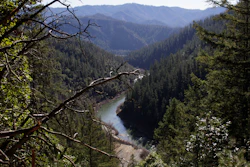 The Klamath River, seen from atop Cade Mountain, in California's Klamath National Forest, March 3, 2020.
