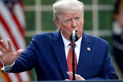 President Trump during a briefing in the Rose Garden of the White House, March 29, 2020.