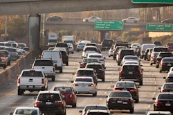 Traffic on the Hollywood Freeway in Los Angeles, Dec. 12, 2018.