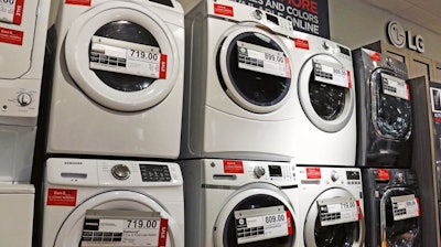 Washers and dryers on display at a J.C. Penney store in Pittsburgh, Feb. 8, 2017.