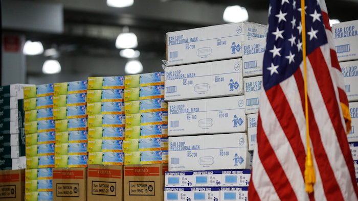 Medical supplies at the Jacob Javits Center in New York, March 24, 2020.