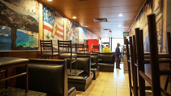 East Side Pockets, a small restaurant near Brown University, in Providence, R.I., March 25, 2020.