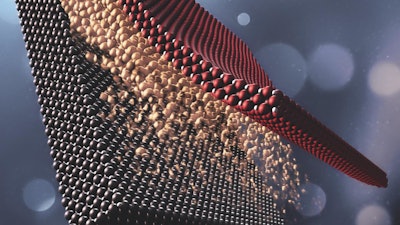 Illustration of a thin, flexible oxide membrane floating free as its coating dissolves.