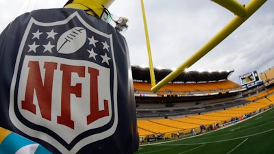 NFL logos adorn Heinz Field in Pittsburgh, Oct. 6, 2019.