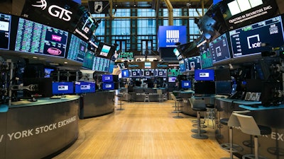 The unoccupied floor of the New York Stock Exchange, March 24, 2020.